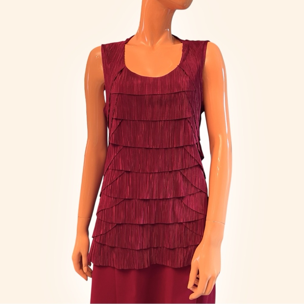 CHRISTOPHER & BANKS Pleated Tank Blouse